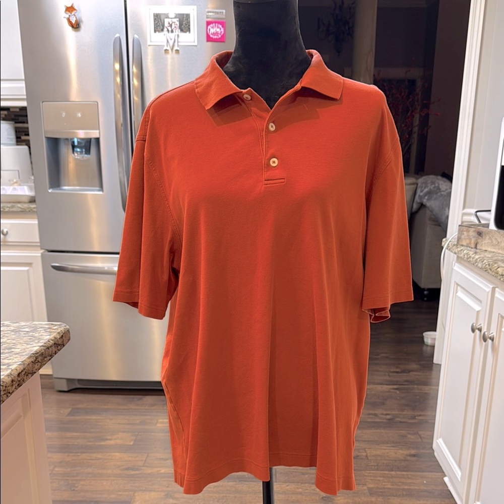 Hickey Golf Men's Orange Polo Shirt XL